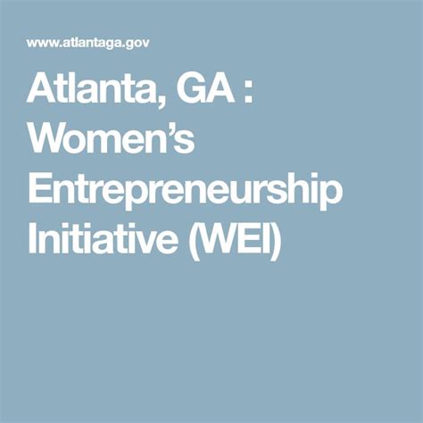 Atlanta Ga Womens Entrepreneurship Initiative Wei Women