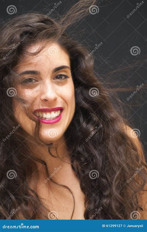 Beautiful Woman Shaking Her Hair Stock Image Image Of Makeup Coloring 61299127