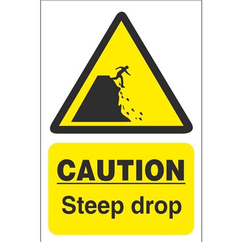 Caution Steep Drop Forest Signs Forestry Hazard Signs Ireland