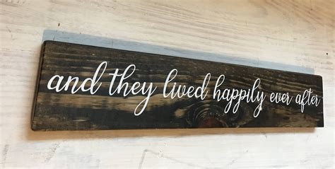 And They Lived Happily Ever After Wooden Sign Happily Ever Etsy Love Wooden Sign Wooden