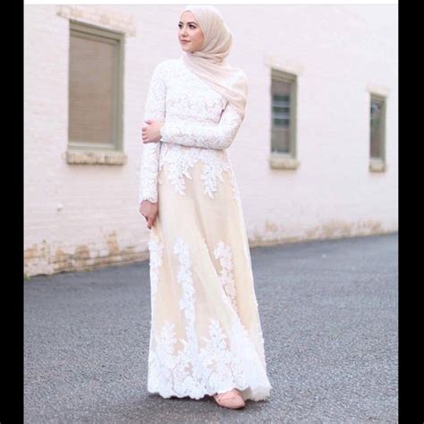 new arrival long sleeve muslim evening dresses long 2017 white appliques hijab kaftan islamic