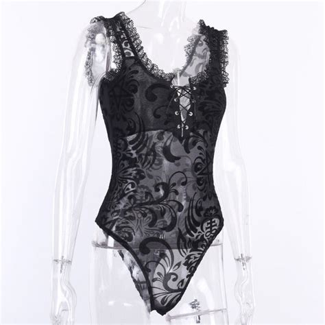gothic lace and mesh bodysuit rock n doll