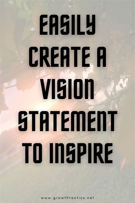 Easily Create A Vision Statement To Inspire Vision Statement Mission