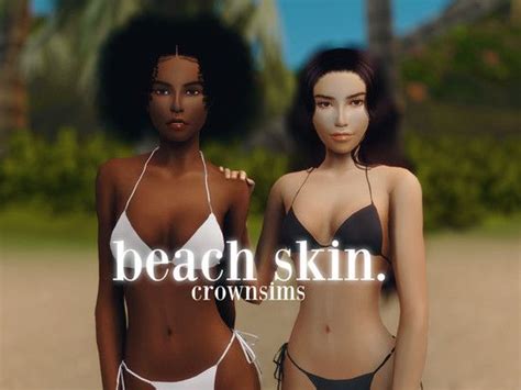 Crownsims Cs Beach Skin Overlay The Sims 4 Skin