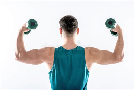 Man Exercising With Dumbbells Stock Photo Image Of Exercise