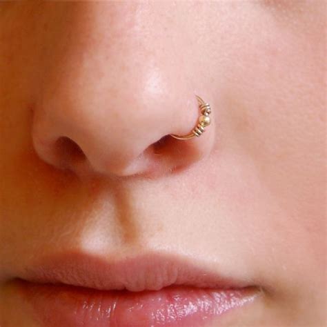 Small Diamond Hoop Nose Rings Diamond Hoop Nose Rings Nose Rings