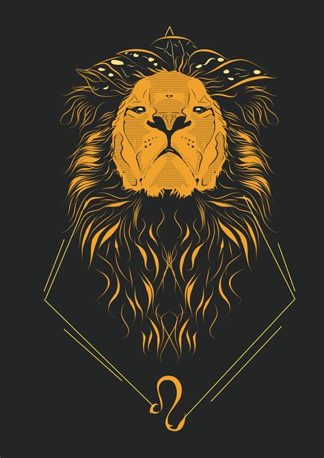 Leo The Lion Proud And Courageous ♌ 曼荼羅アート 壁紙のアイデア ライオンのロゴ