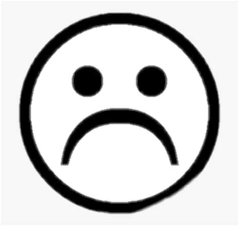 Sad Grunge Tumblr Blackandwhite Sad Face Emoji Drawing HD Png