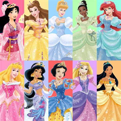 Deluxe Gown Collage Ten Original Disney Princesses Photo 38405070 Fanpop