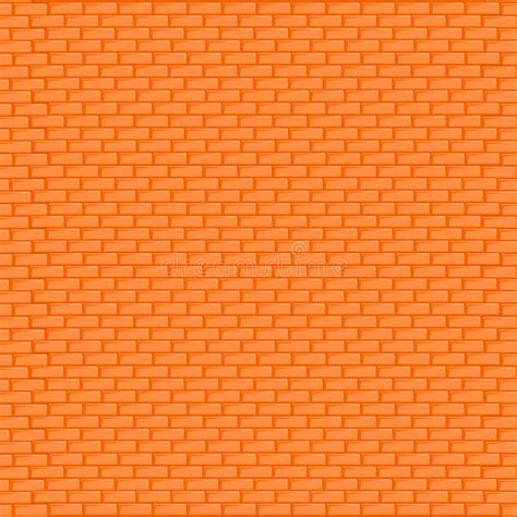 Orange Brick Wall Pattern Background Stock Vector Illustration Of