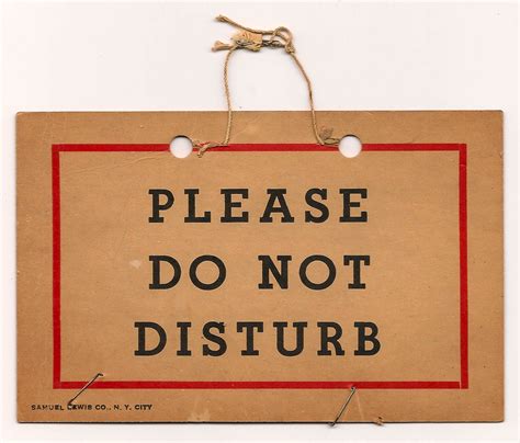 Do not disturb sign 5159wbk waterproof and solvent resistant. Do Not Disturb signs | ugh!