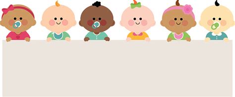 Babies Holding Horizontal Blank Banner Stock Illustration Download