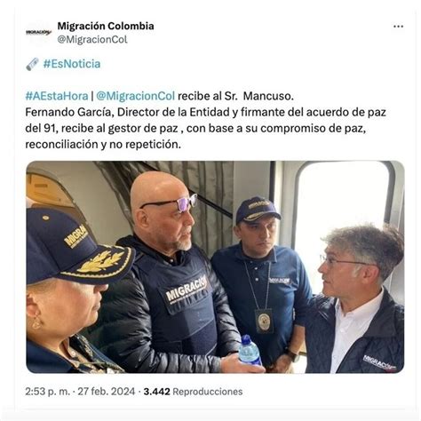 Salvatore Mancuso El Mensaje Político Con El Que Migración Confirmó La Llegada Del Ex Jefe