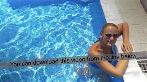 Woman Swimming In The Pool On Hot Sunny Day Youtube