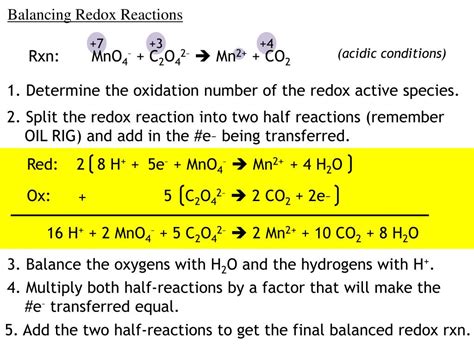 Ppt A Redox Reaction Is One In Which The Reactants Oxidation Numbers