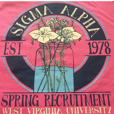 Sigma Alpha Spring Rush T Shirt Alpha Apparel Spring Recruitment Axid