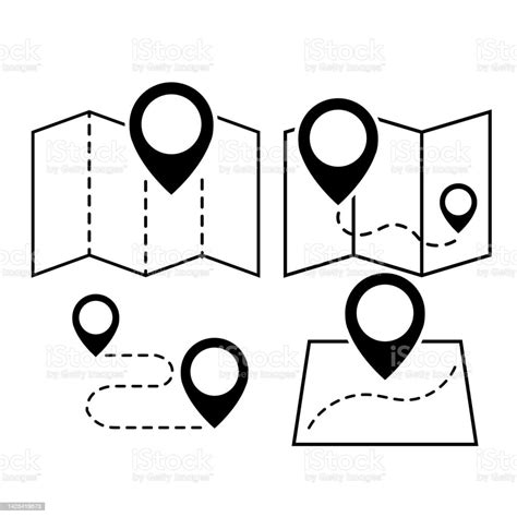 Map Icon Set Stock Illustration Download Image Now Business