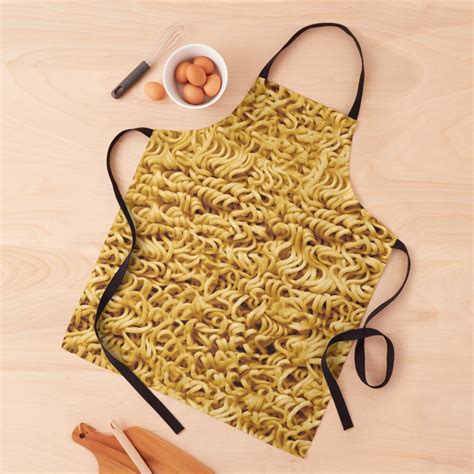 seamless ramen noodle pattern apron for sale by groovyraffraff redbubble