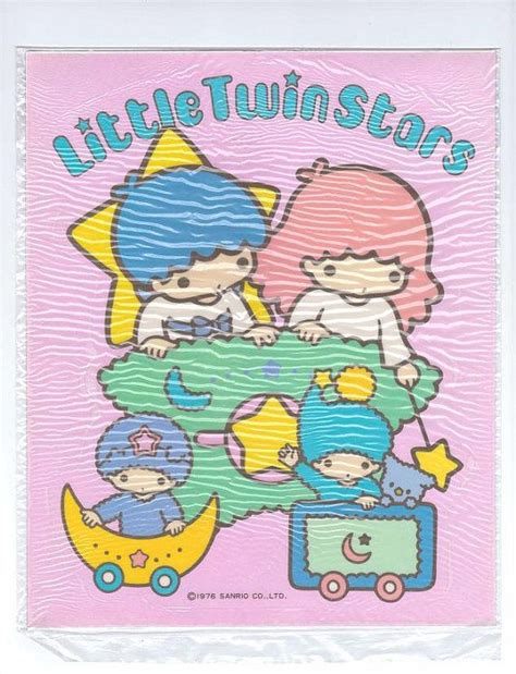 Vintage 1976 Little Twin Stars Giant Sticker Rare By Sanrio Etsy
