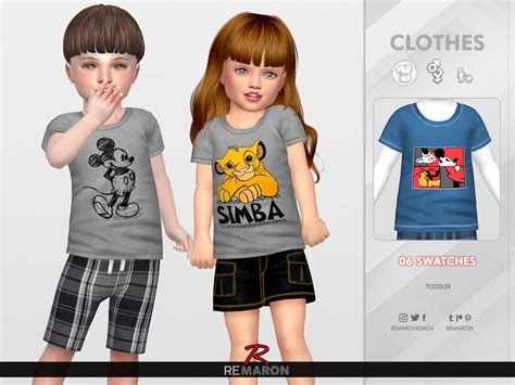 Disney Shirt For Toddler 01 By Remaron From Tsr • Sims 4 Downloads