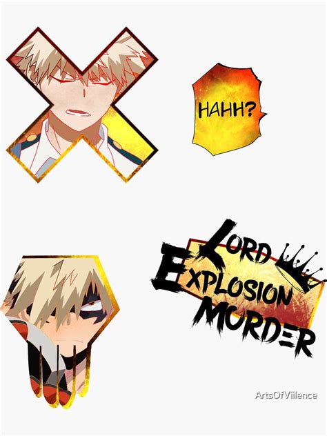 Bakugou Katsuki Sticker Pack Sticker For Sale By ArtsOfViilence