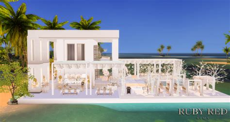 Sims 4 July Beach Wedding Venue New Cc Set Patreon 海灘婚禮與cc組 會員獨家