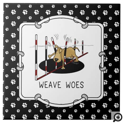 Woes Dog Agility Funny Dogs Ceramic Tiles Decals Customer Weaving