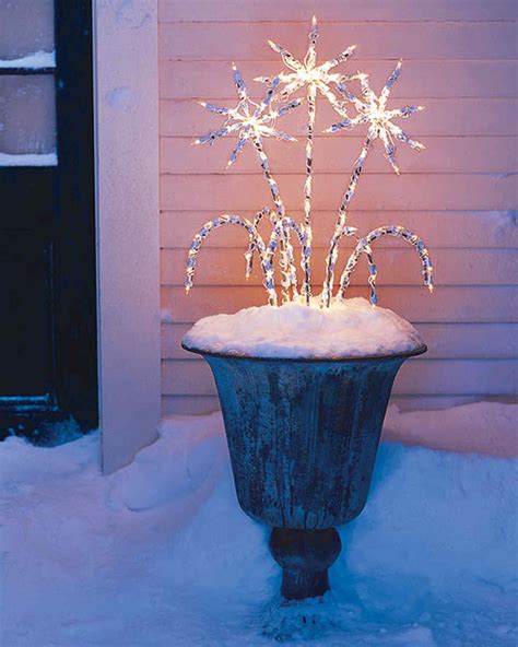 Outdoor Lighting Winter Arrangement Martha Stewart