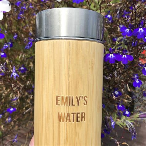 Personalised Reusable Sustainable Bamboo Water Bottle By Global Wakecup