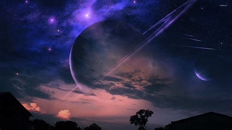 Planets In The Night Sky Wallpaper Fantasy Wallpapers 25818