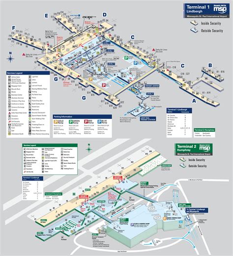 Minneapolis Airport Terminal Map United States Map