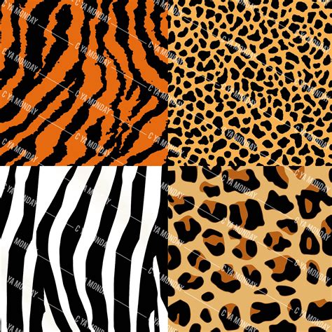 African Safari Animal Print Digital Patterns Instant Download Etsy