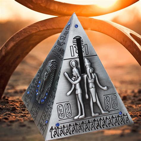 Antique Egyptian Pharaoh Decorative Sculpture Ornament Metal Egypt