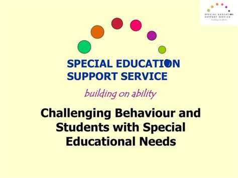 Ppt Challenging Behaviour And Students With Special Educational Needs