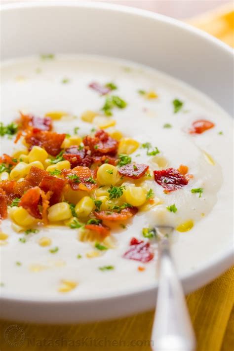 Creamy Cauliflower Soup With Bacon And Corn