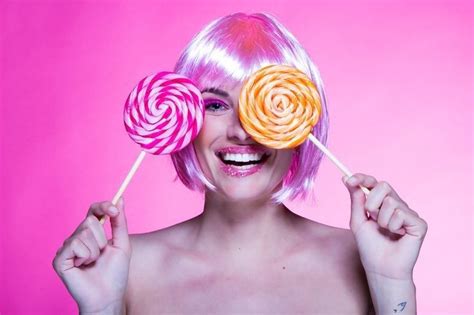 beauty girl in 2020 candy photoshoot candy girl pop art fashion photography