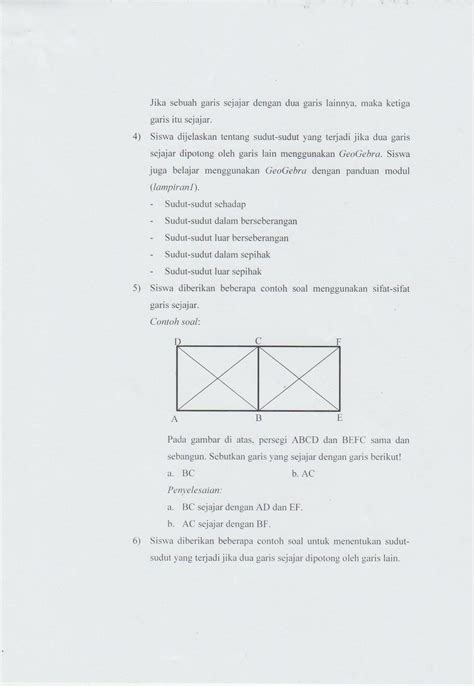 Contoh Soal Dua Garis Sejajar Dipotong Oleh Garis Lain Berbagai Contoh