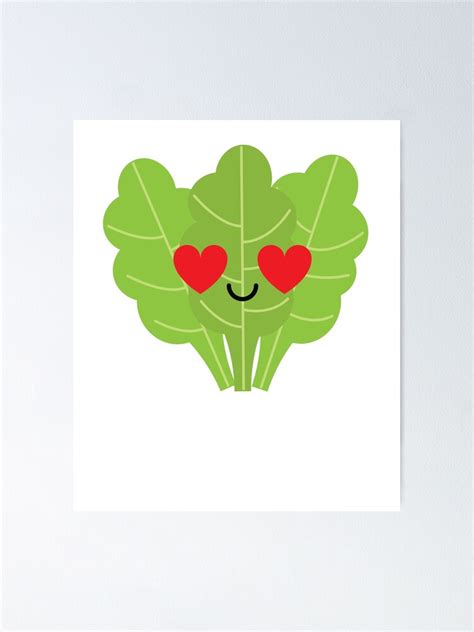 Lettuce Emoji Poster By Hippoemo Redbubble