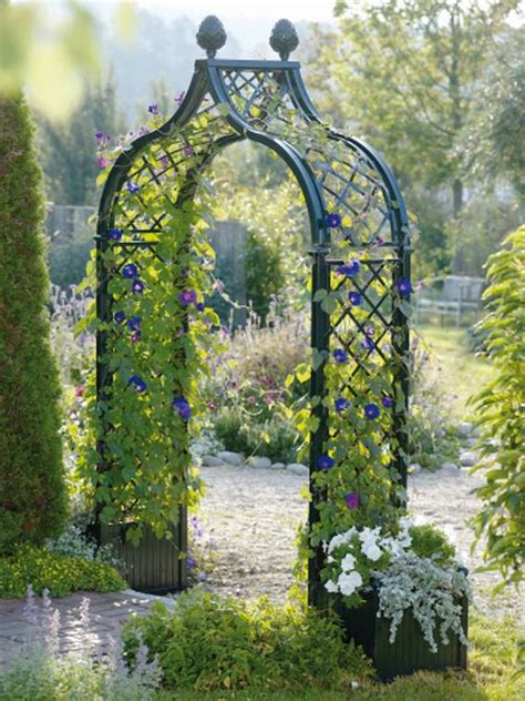 Wie möchten ihren garten mit einem rosenbogen verschönern? Metall Rosenbogen mit Versailler Kübel aus feuerverzinktem ...