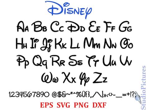 Walt Disney Font Svg Font Svg Alphabet Ttf Included Etsy