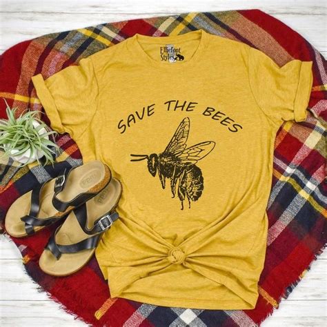Save The Bees Shirt Protect Our Planet Bumble Bee Honey Etsy