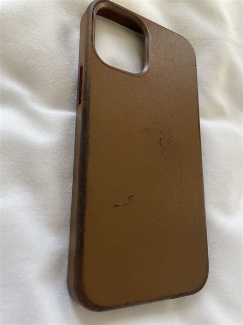 Iphone 12 Mini Leather Case Saddle Brown After Three Months Of Soft