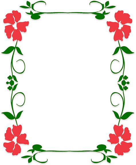 Flowers Border Design Clipart Best Flower Site