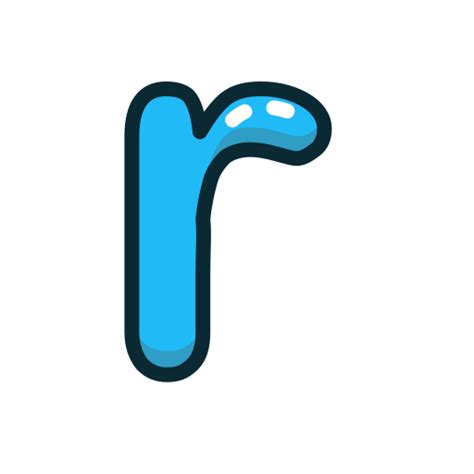Blue, letter, lowercase, r icon - Free download