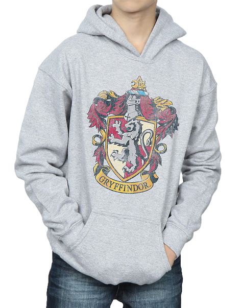 Harry Potter Boys Gryffindor Distressed Crest Hoodie Fruugo Us