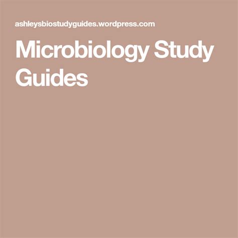 Microbiology Study Guides Biology Notes Teaching Biology Microbiology