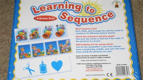 Carson Dellosa Learning To Sequence 4 Scene Sets Preschool Kindergarten