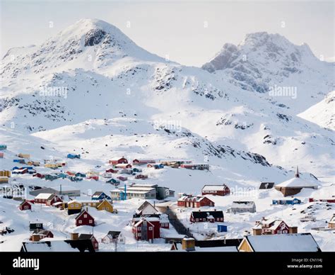 Arctic Landscape Inuit Village Tasiilaq Greenland Stock Photo Alamy