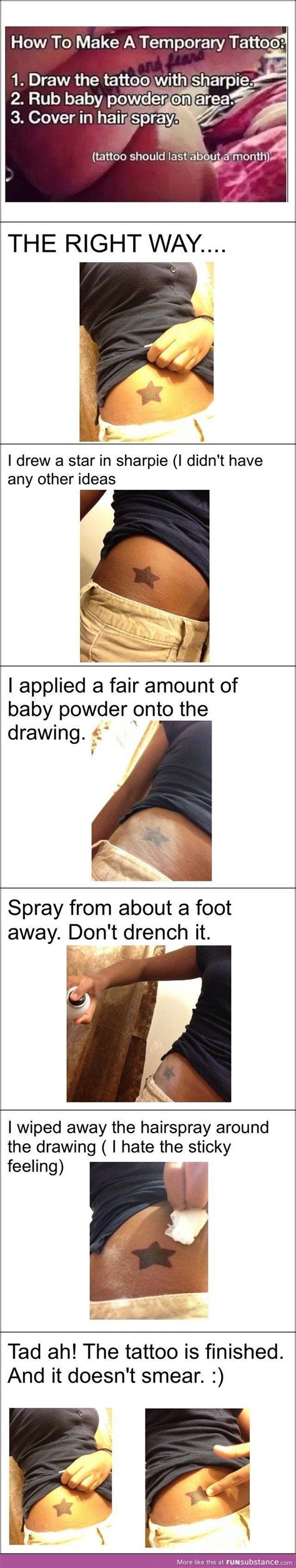 Then, draw your design onto your skin, dipping the pencil back in the water every few lines. Make a sharpie tattoo that lasts a month - #WORKLAD
