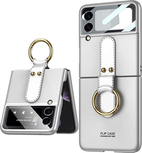Buy Galaxy Z Flip 3 Case Leather Z Flip 3 Case With Ring Thin Fit